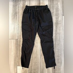 JAANUU Mid-Rise Jogger Scrub Pants, Black, Size M